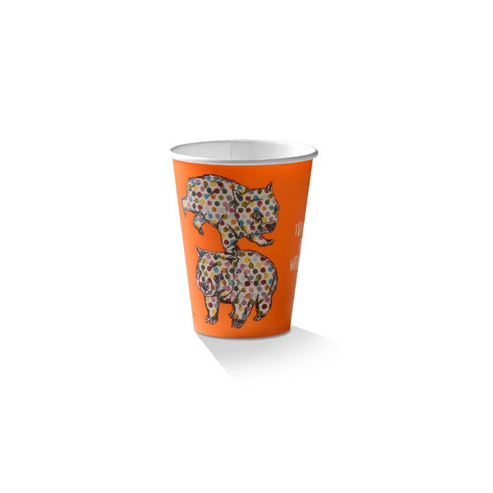 12oz PLA Single Wall Coffee Cup Animal Print  1000 pcs