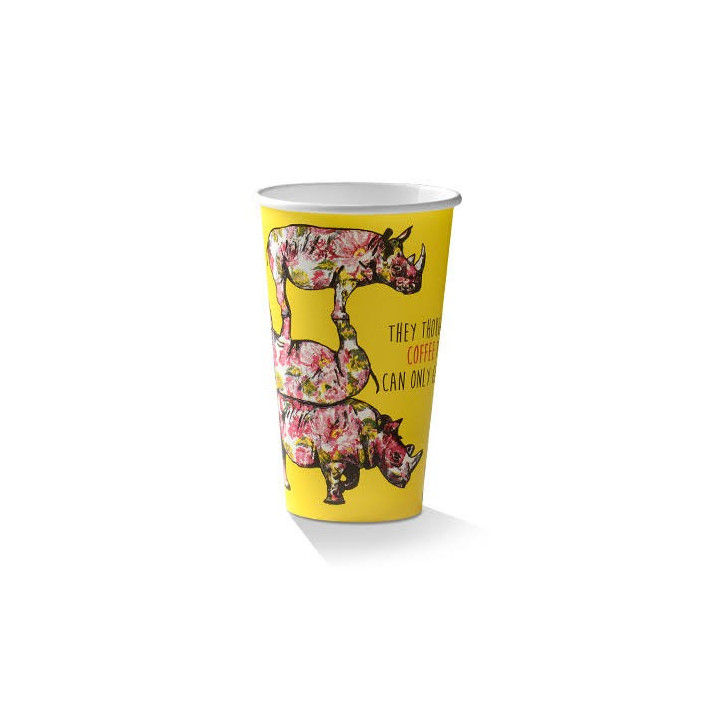 16oz PLA Single Wall Coffee Cup Animal Print  1000 pcs