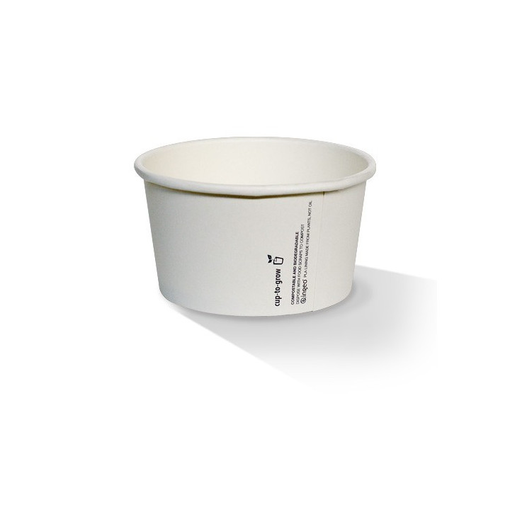 12oz Hot & Cold Paper Cup White Made from Plants