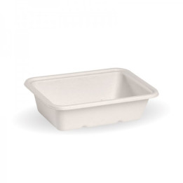 600ml Bio Takeaway Box - WHITE - Lids Optional - 500 pcs