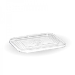Clear PET Lids for 500 & 600ml Sugarcane Bio Takeaway Box - 500 pcs