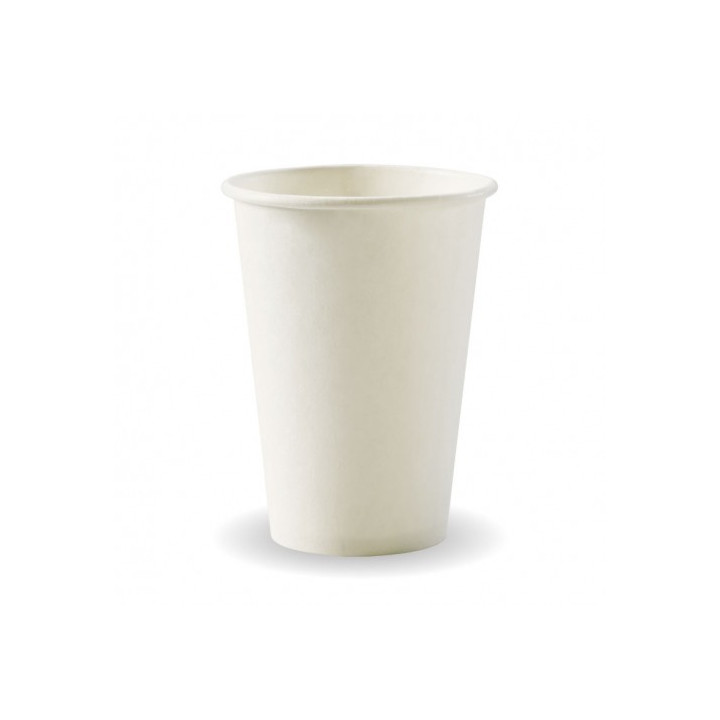 10oz Single Wall Bio Coffee Cup White  1000 pcs
