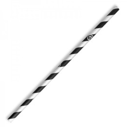 Compostable Paper Straw Regular 6x197mm - Black Stripe  2500 pcs