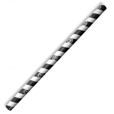 10mm Compostable Paper Straw Jumbo - Black  2500 pcs