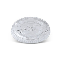 10/12oz Cup PET flat lid /X slot  1000 pcs